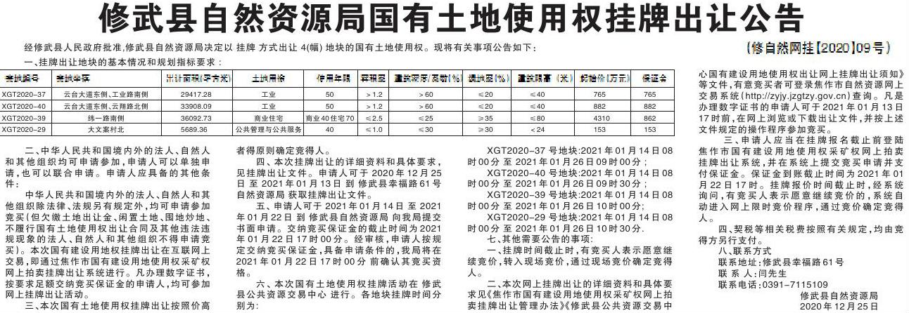 修武县自然资源和规划局新项目推动地方可持续发展与生态保护协同进步